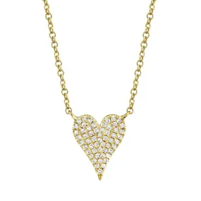 14KY DIAMOND HEART NECKLACE .11CT