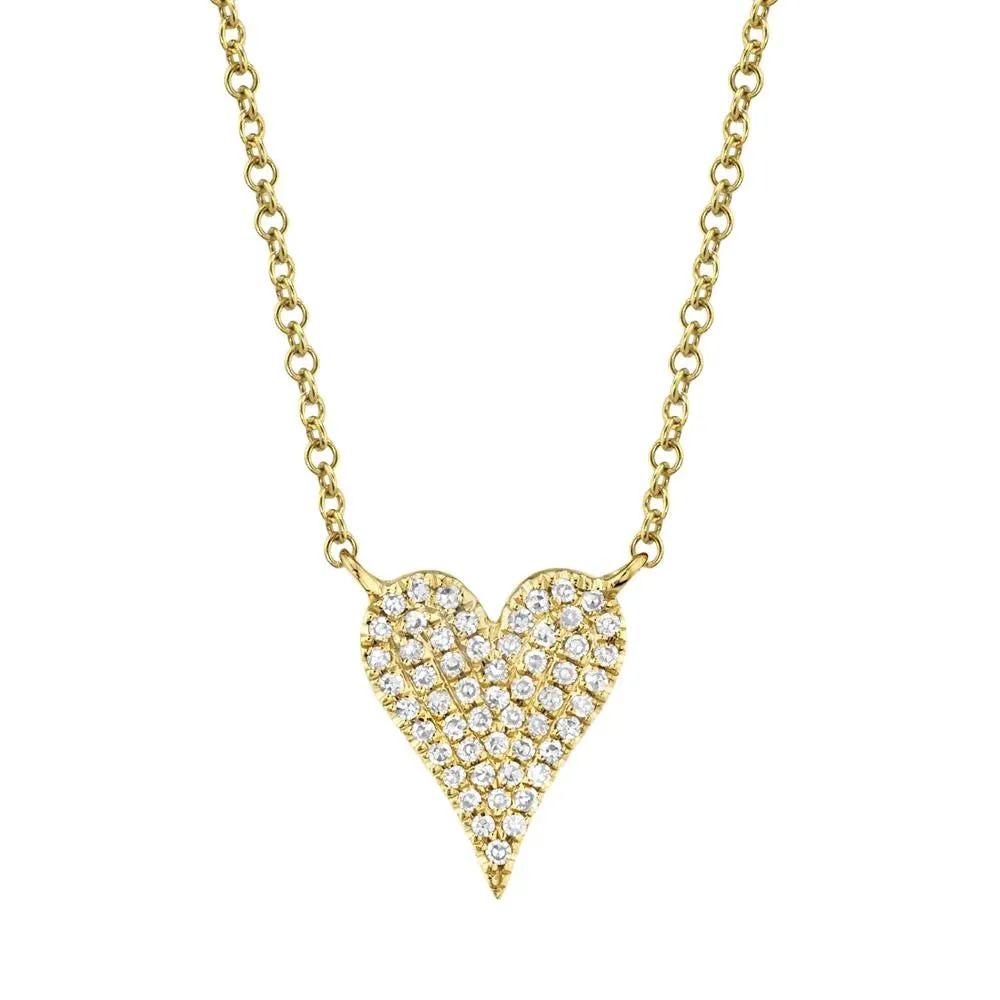 14KY DIAMOND HEART NECKLACE .11CT