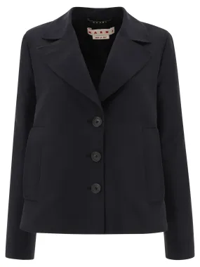 A-LINE CADY JACKET WITH BACK PLEAT