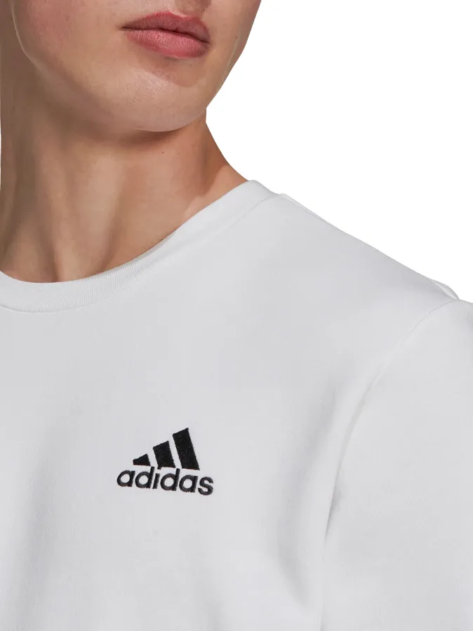 Adidas felpa girocollo con Logo Essentials H12220 bianco