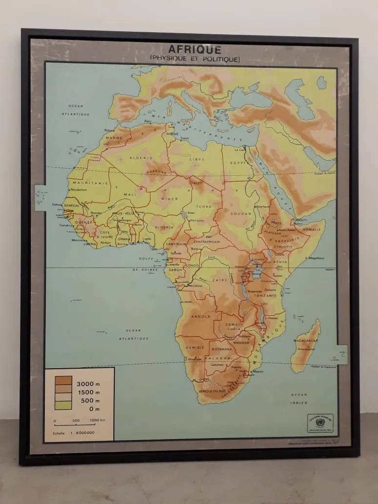 Afrique C’est Chic | Vintage Map of Africa Framed