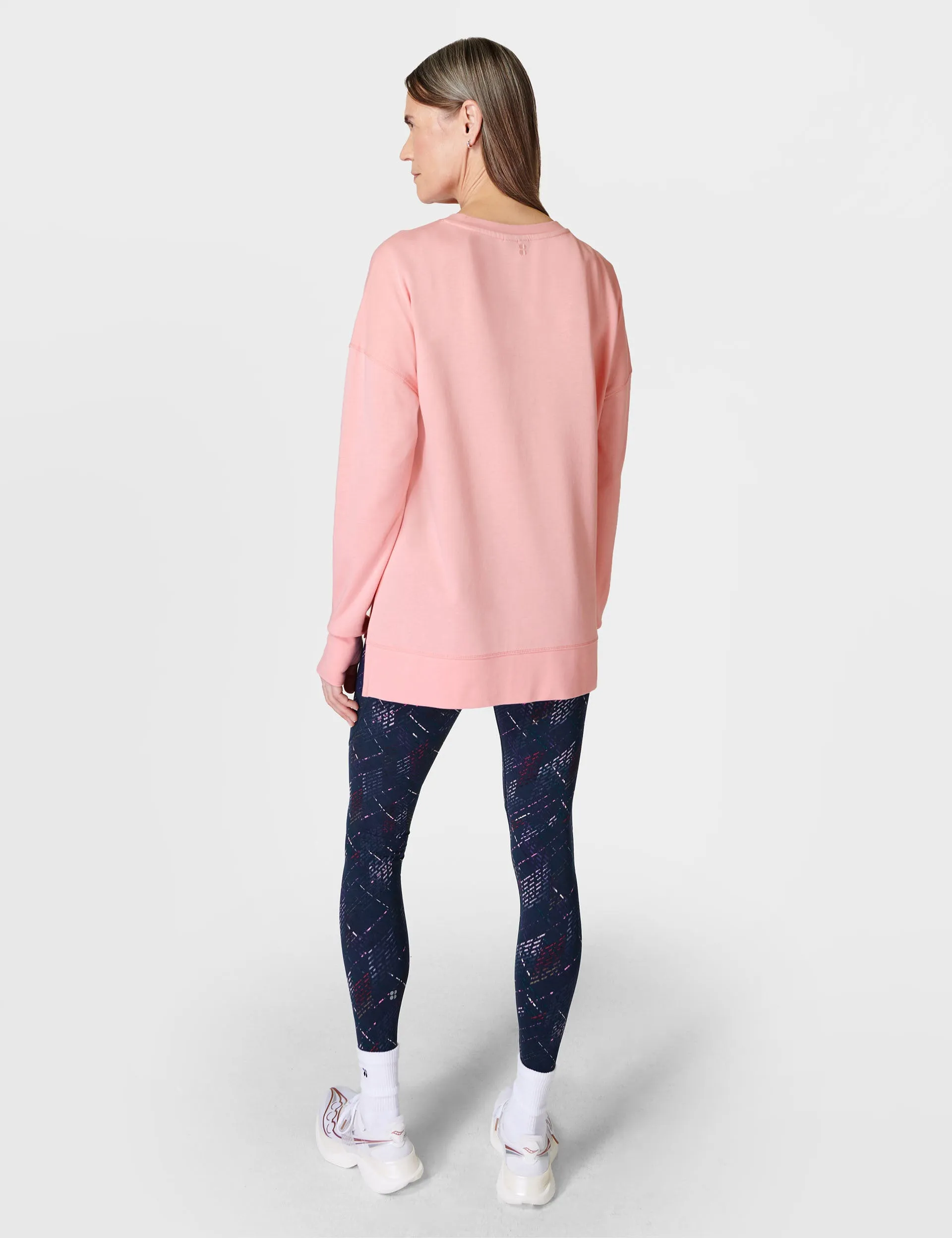 After Class Longline Sweatshirt - Soft Pink