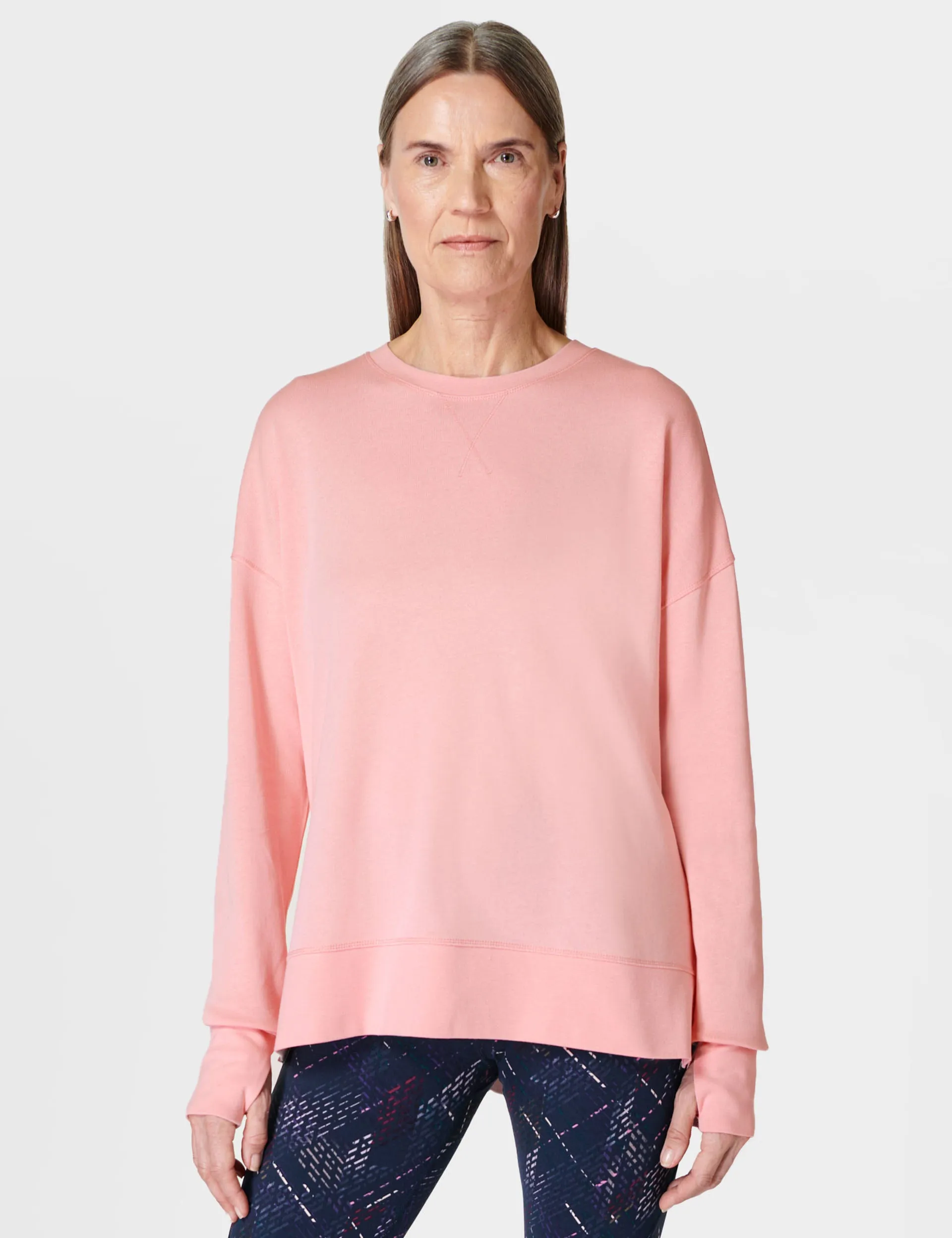 After Class Longline Sweatshirt - Soft Pink