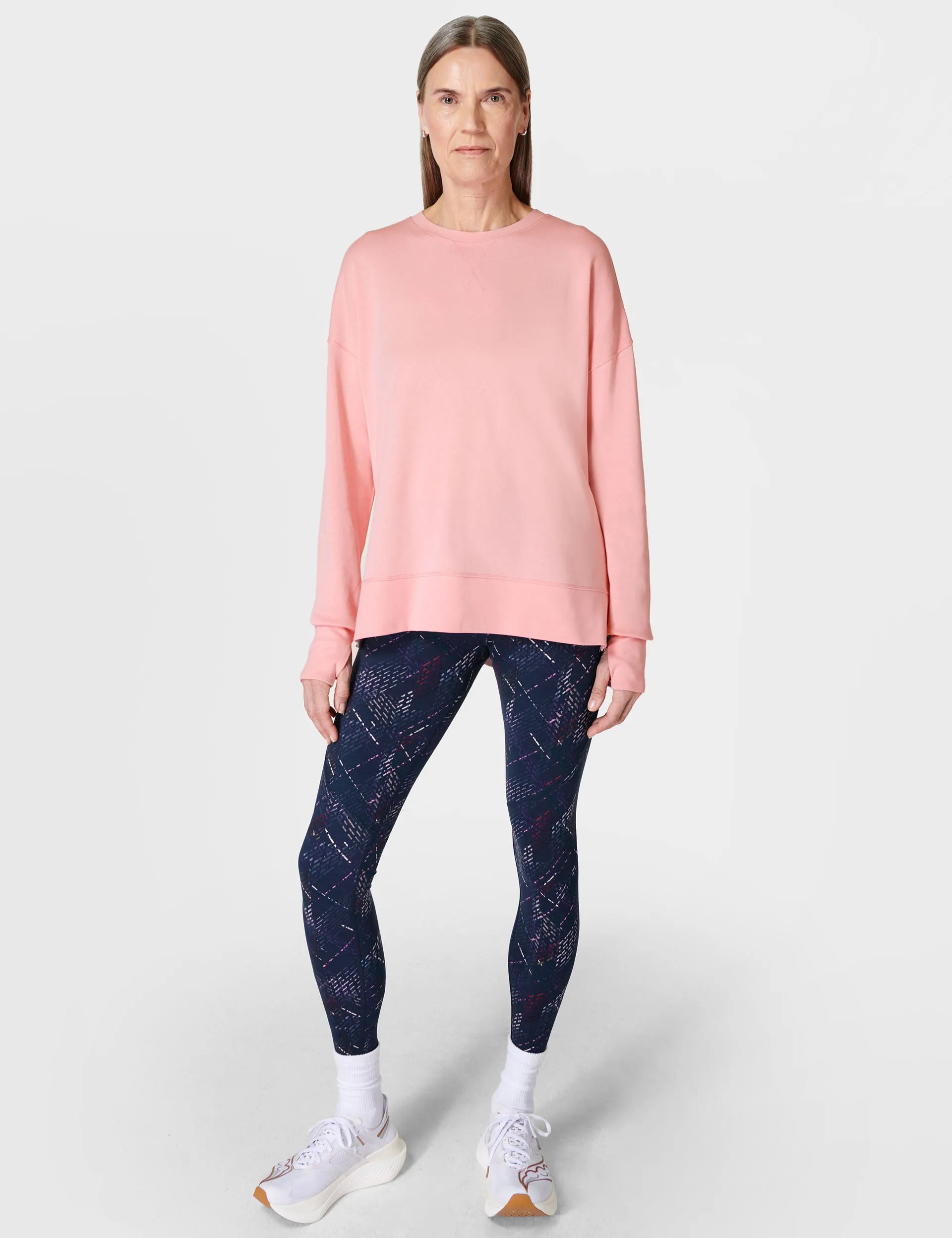 After Class Longline Sweatshirt - Soft Pink