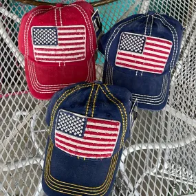 America USA Flag Baseball cap- 3 colors