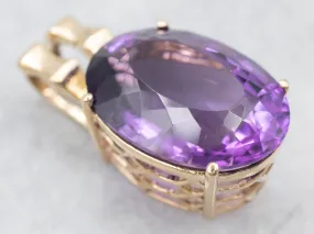 Amethyst Solitaire Cocktail Pendant