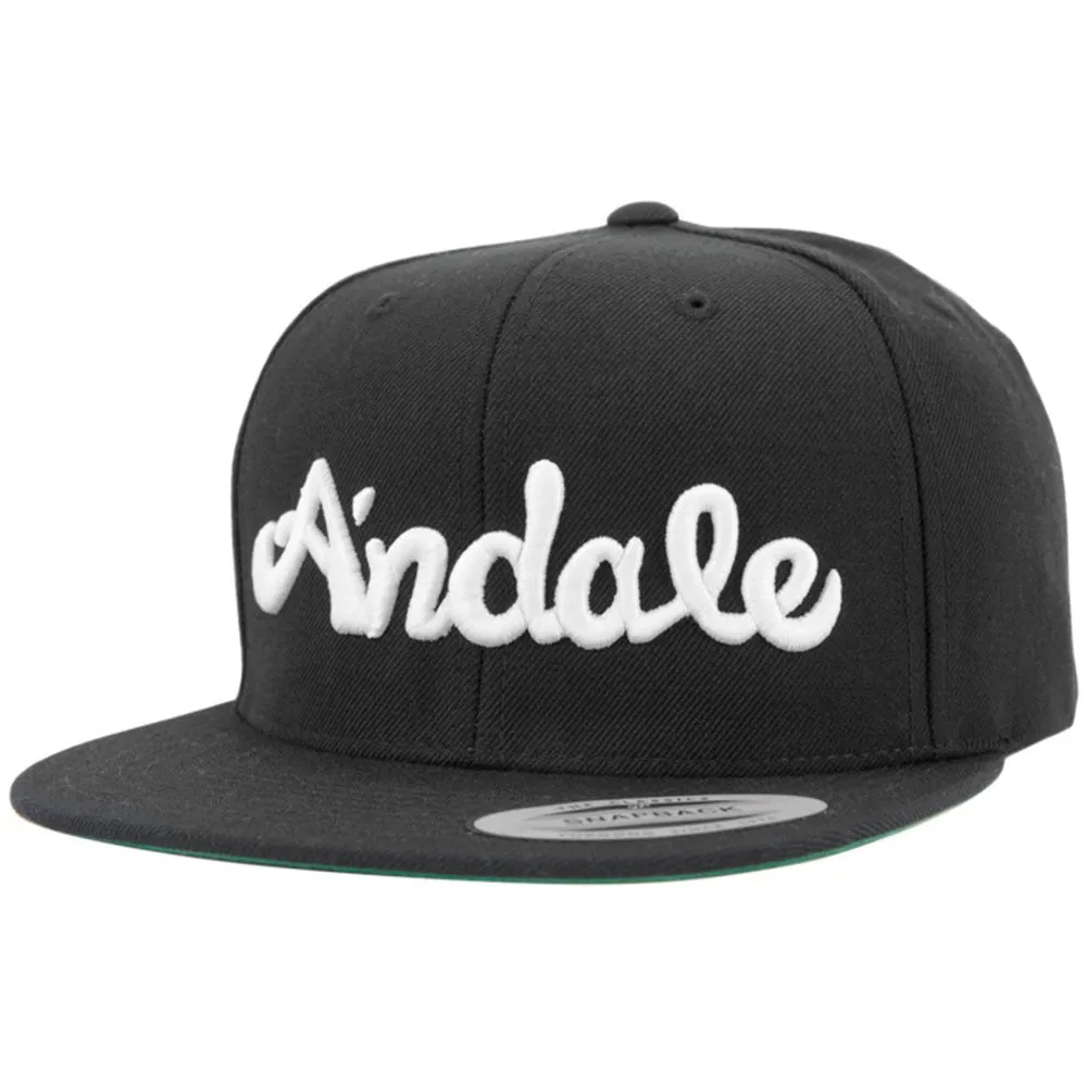 Andale Script Men's Hat - Black/White