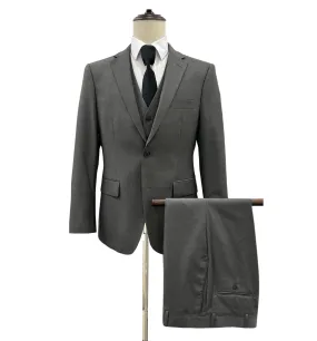 Angelo Rossi Modern Fit Vested Suit - Charcoal