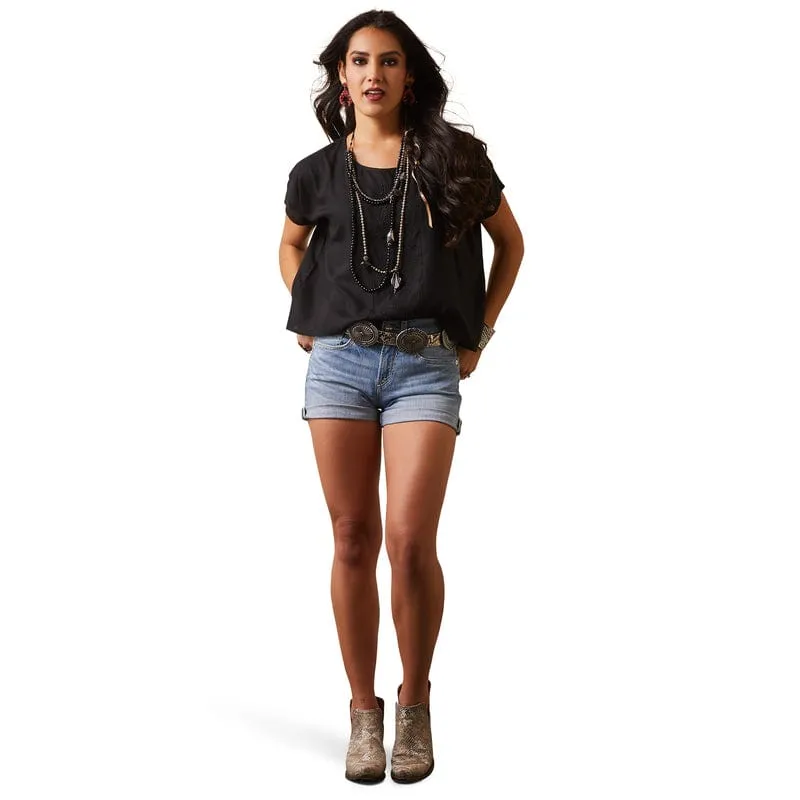 Ariat Women's Ellie Black Short Sleeve Top 10043674