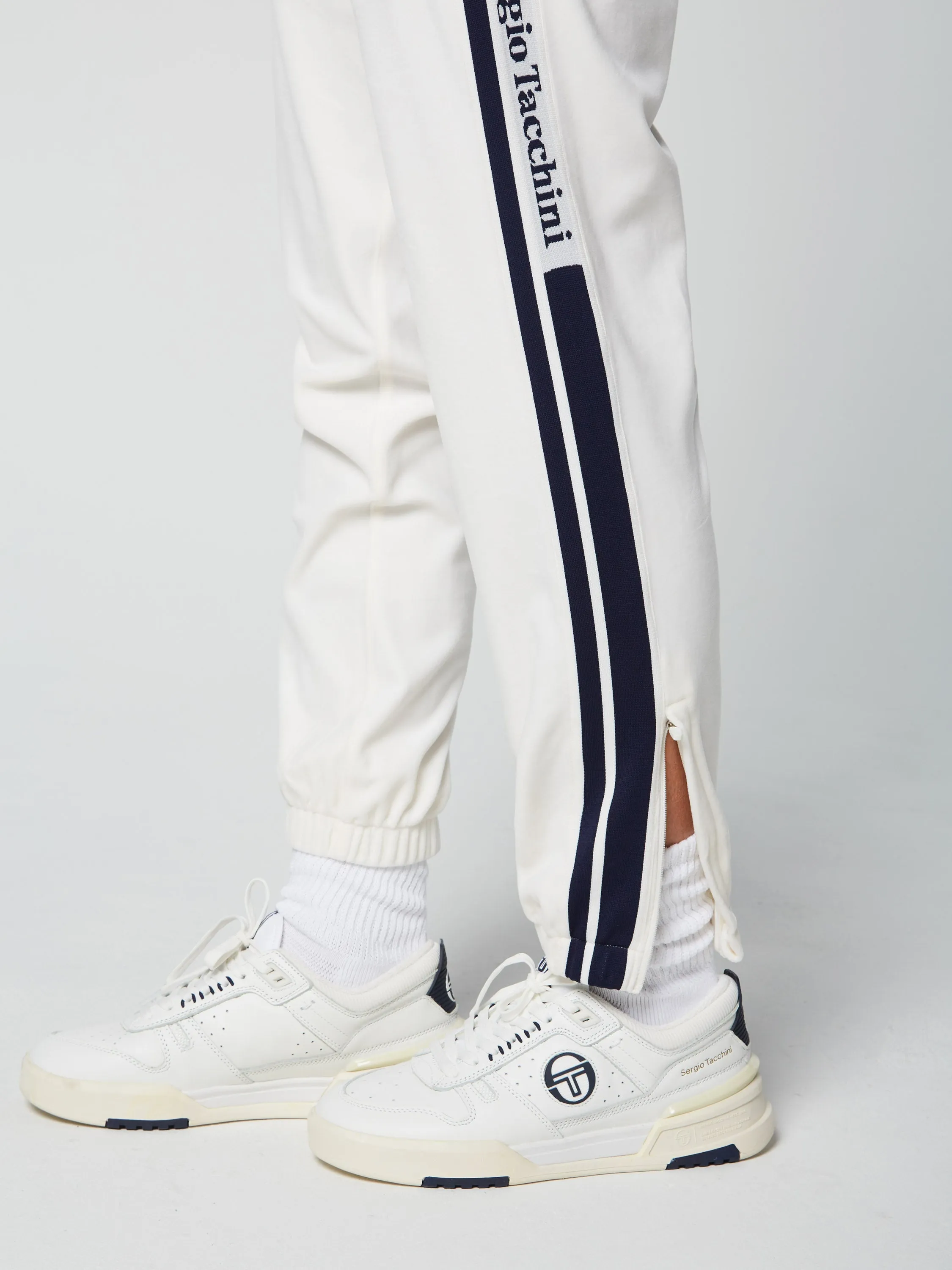 Atri Velour Track Pant- Gardenia