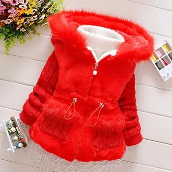 Baby Warm Winter Jacket, Toddler & Girl Sweater Coat, Infant Hooded Outwear 1-4 Year Toddler Jacket