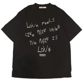 Birds "Love Feels Like Pain" Black Ultra-Premium Oversized S/S Box T-Shirt