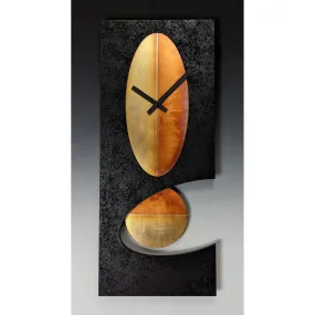 Black 24 Oval Pendulum Wall Clock by Leonie Lacouette