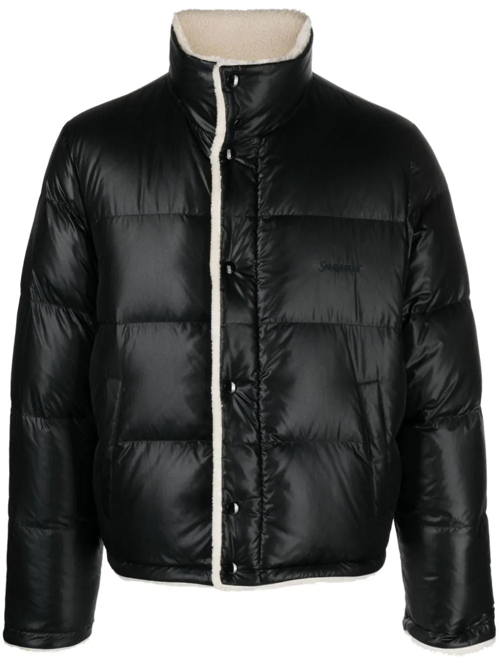 BLACK NYLON DOWN JACKET