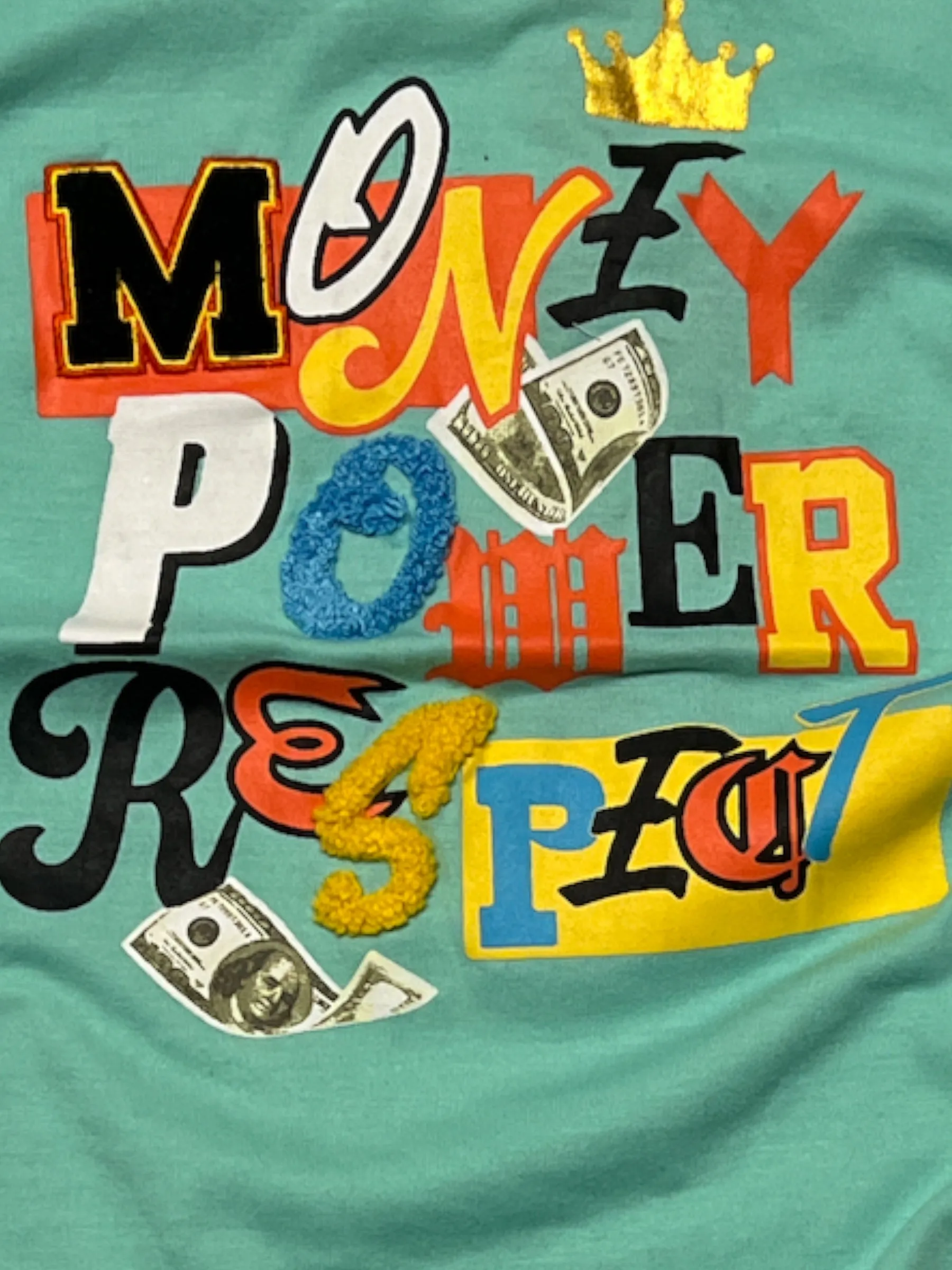 Black Pike Kids 'Money Power Respect' T-Shirt (Mint) BS4013