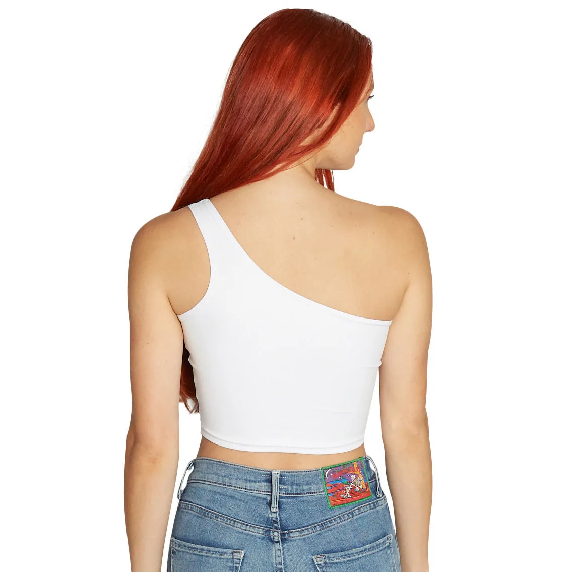 Boston College White One Shoulder Top