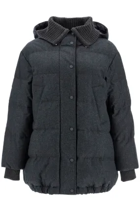 BRUNELLO CUCINELLI woolen down jacket with hood