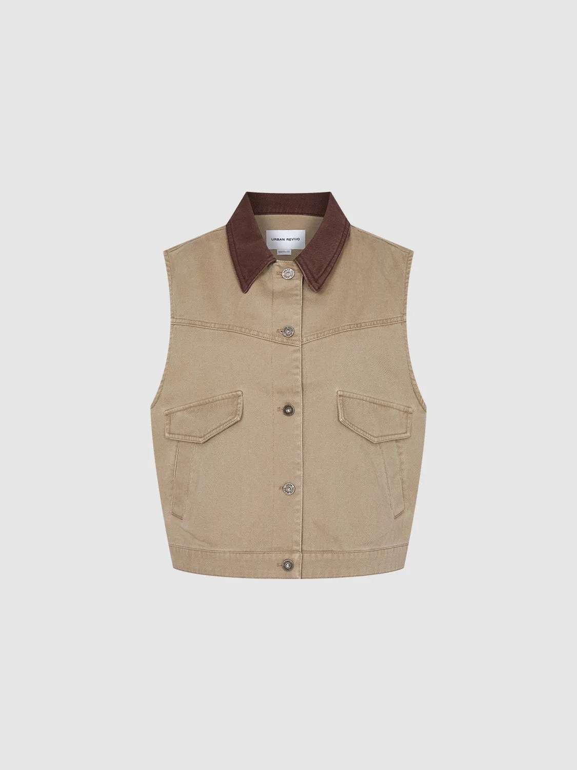 Button Up Loose Lapel Vest