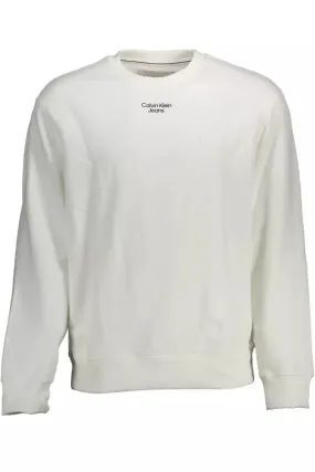 Calvin Klein White Cotton Men Sweater