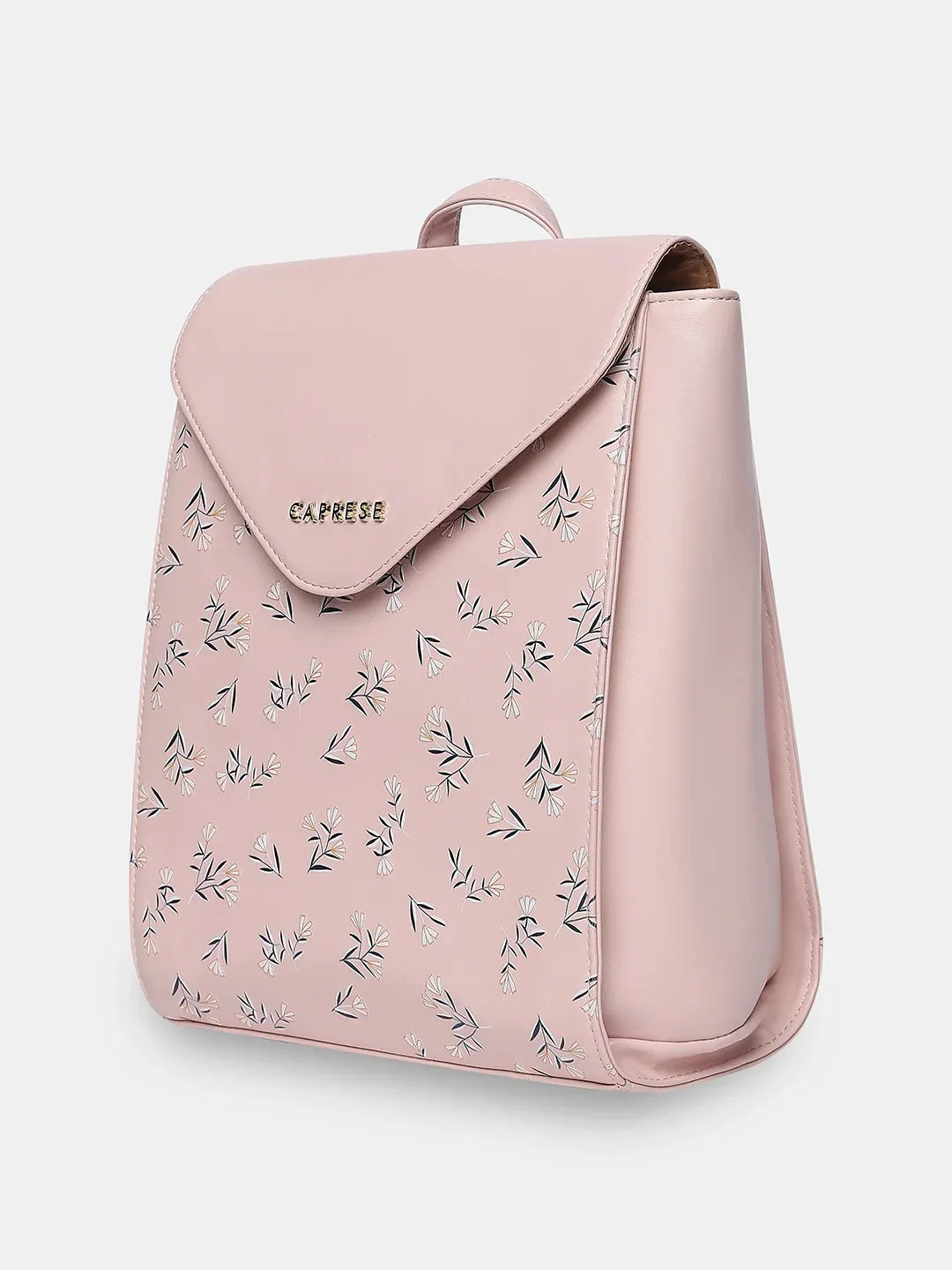 Caprese Merida Backpack Large Printed Women'S Bag Blush