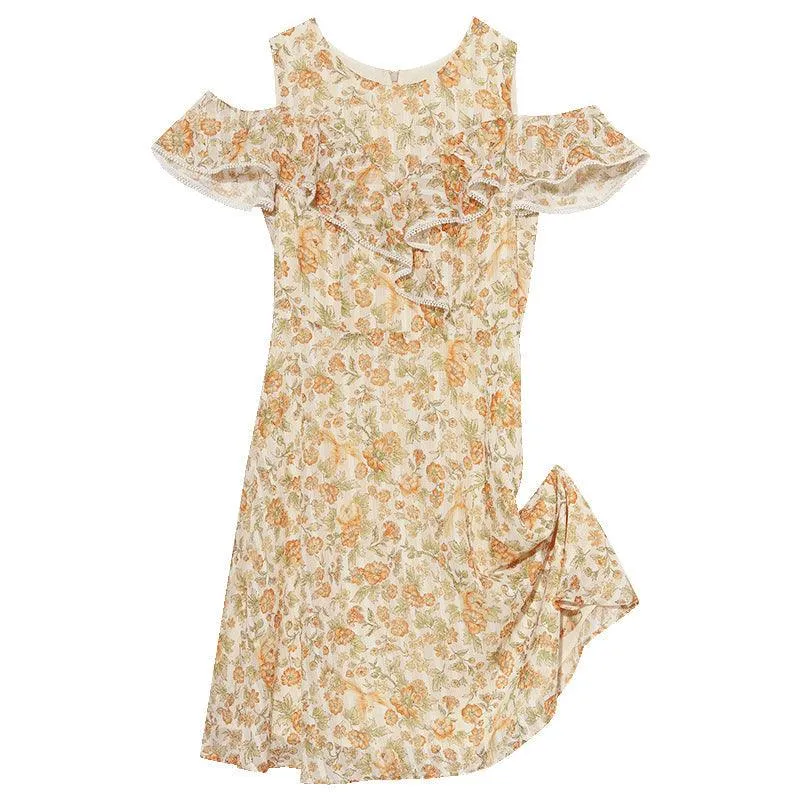 Cold Shoulder Floral Dress