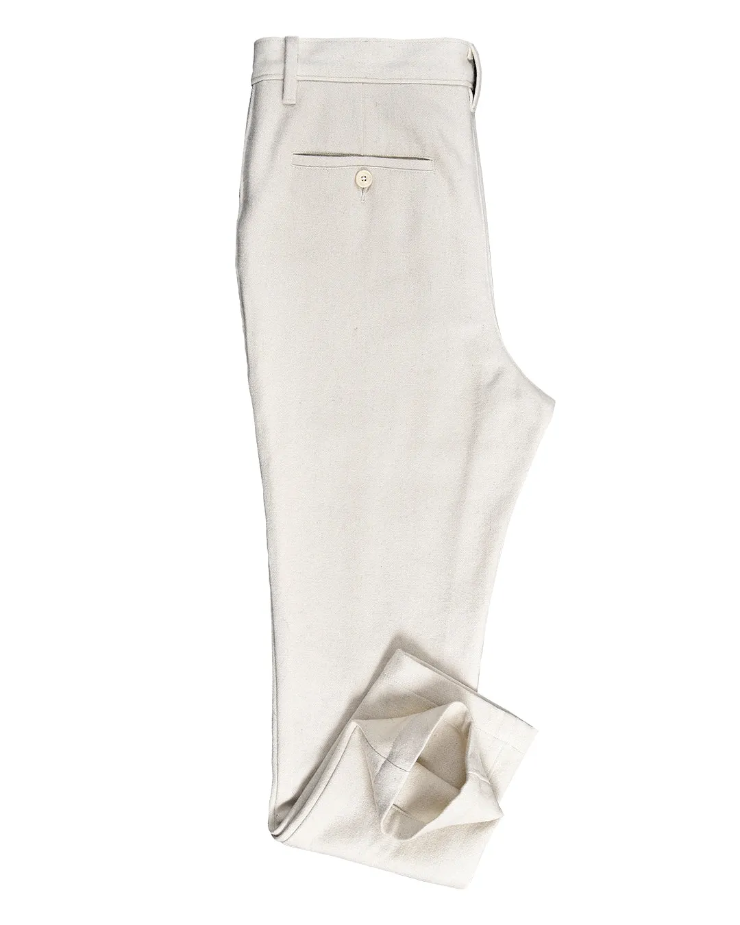 Cream Winter Pant in Recycled Wool