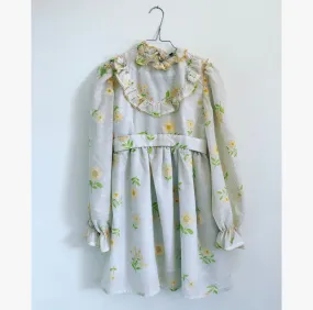 Cute Floral Ruffles Mini 60s Dress