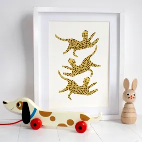 Dancing Leopards Print