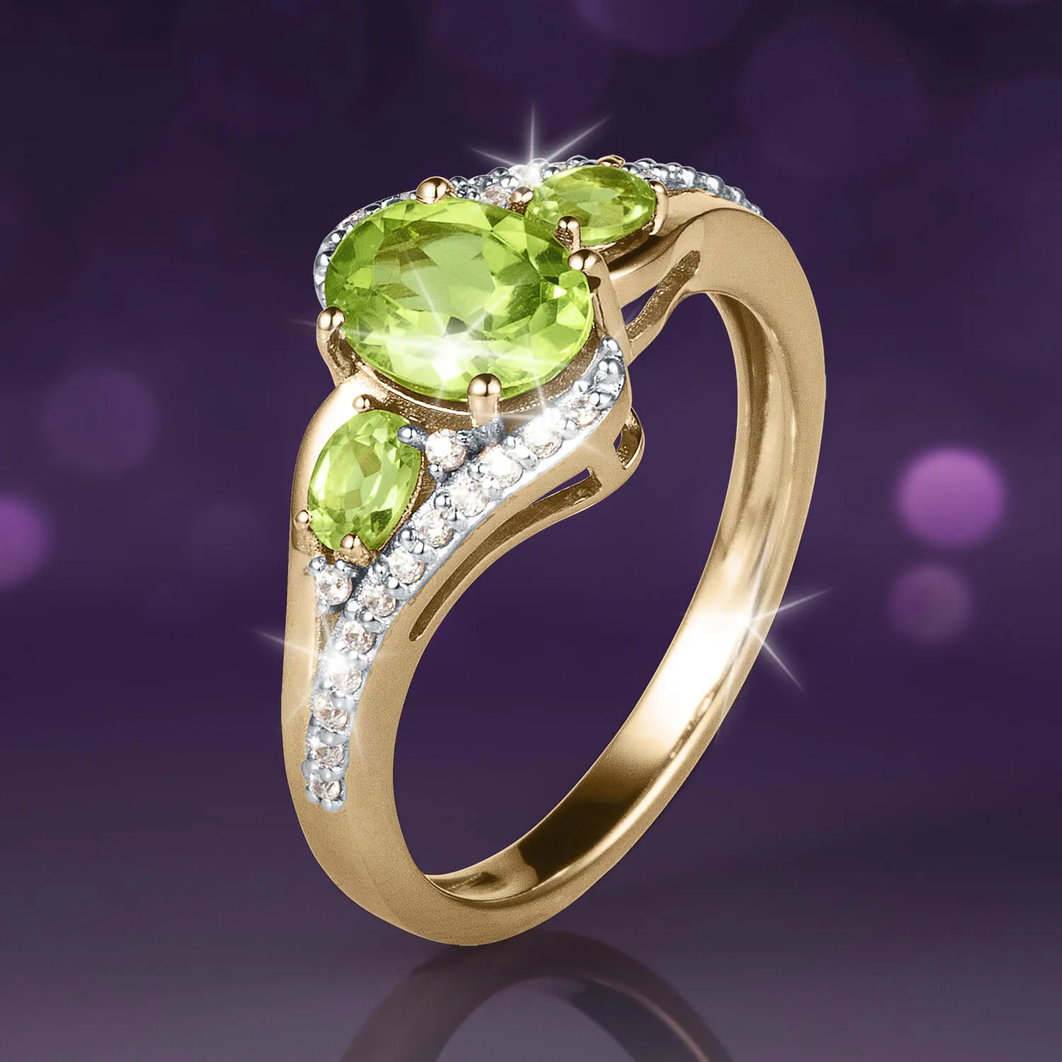 Dewdrop Peridot Ring