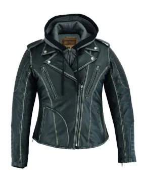 Distressed Modern MC Leather Jacket