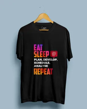 Eat, Sleep, Repeat - Half Sleeve Tshirt