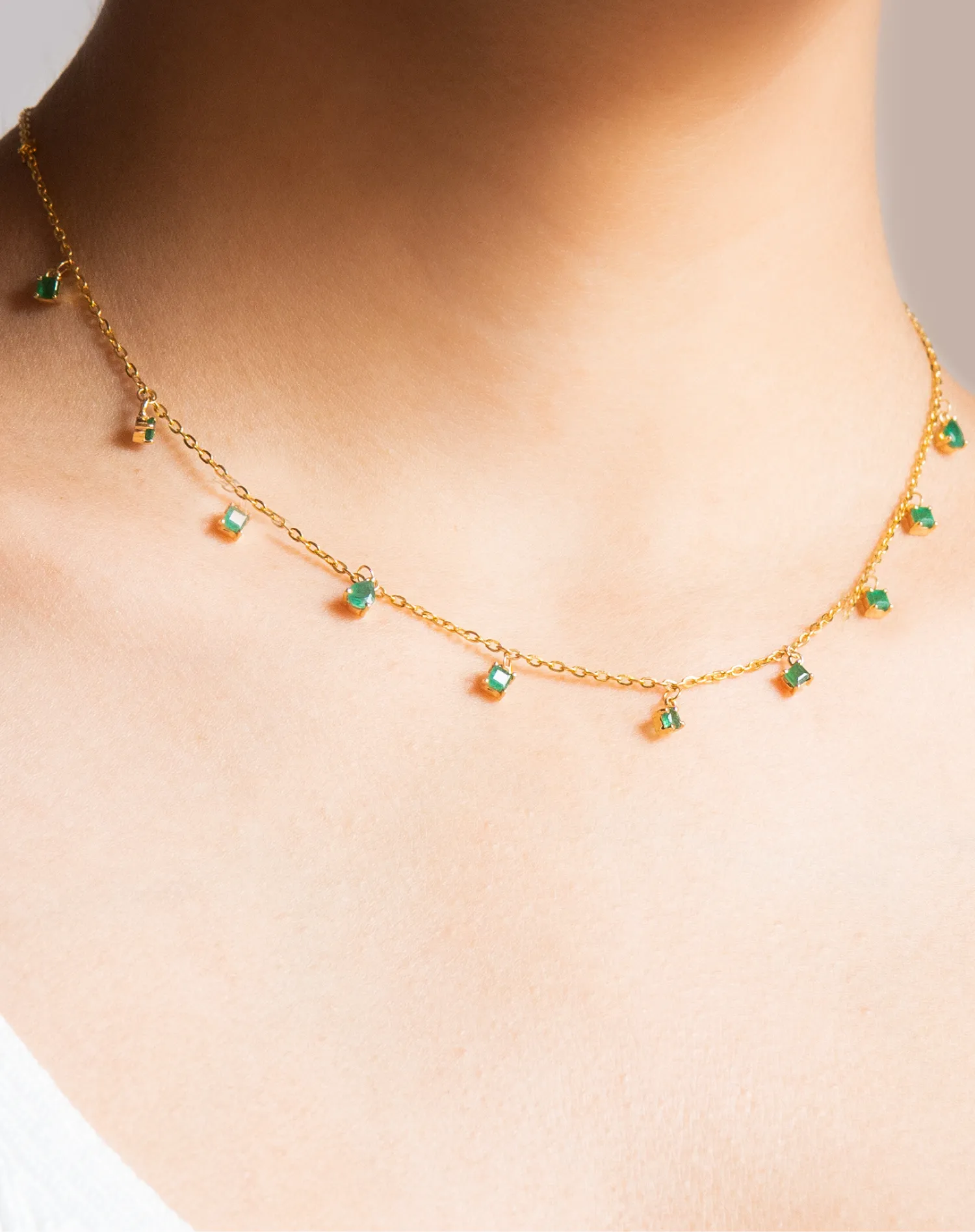 Emerald Shape Necklace