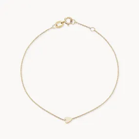 Everyday little lovely heart bracelet - 14k yellow gold