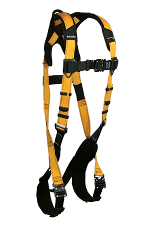 FallTech Journeyman Flex 7021BQC, Aluminum, Full Body Harness, 1 D-Ring