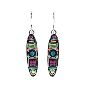 Firefly Mosaics Colorful Geometric Oval Earrings