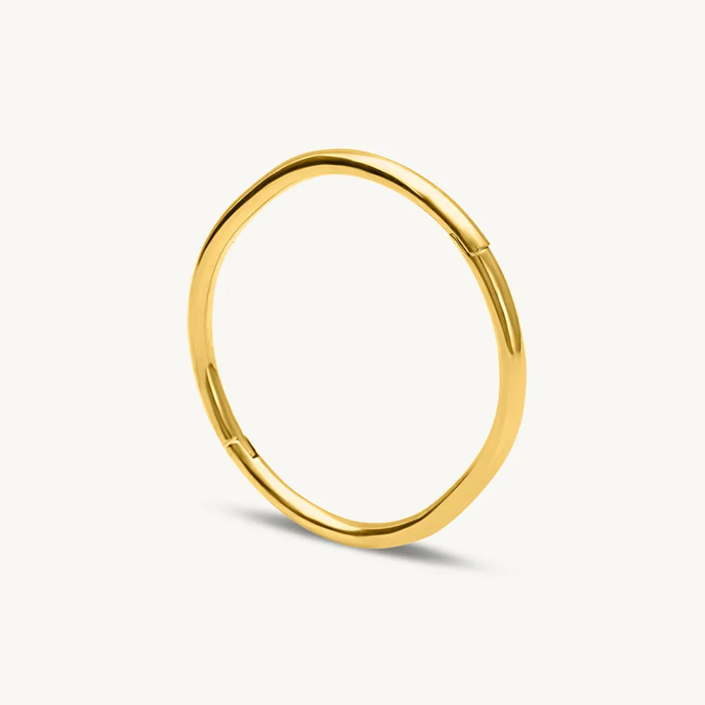 Gilded Oval Bangle Bracelet