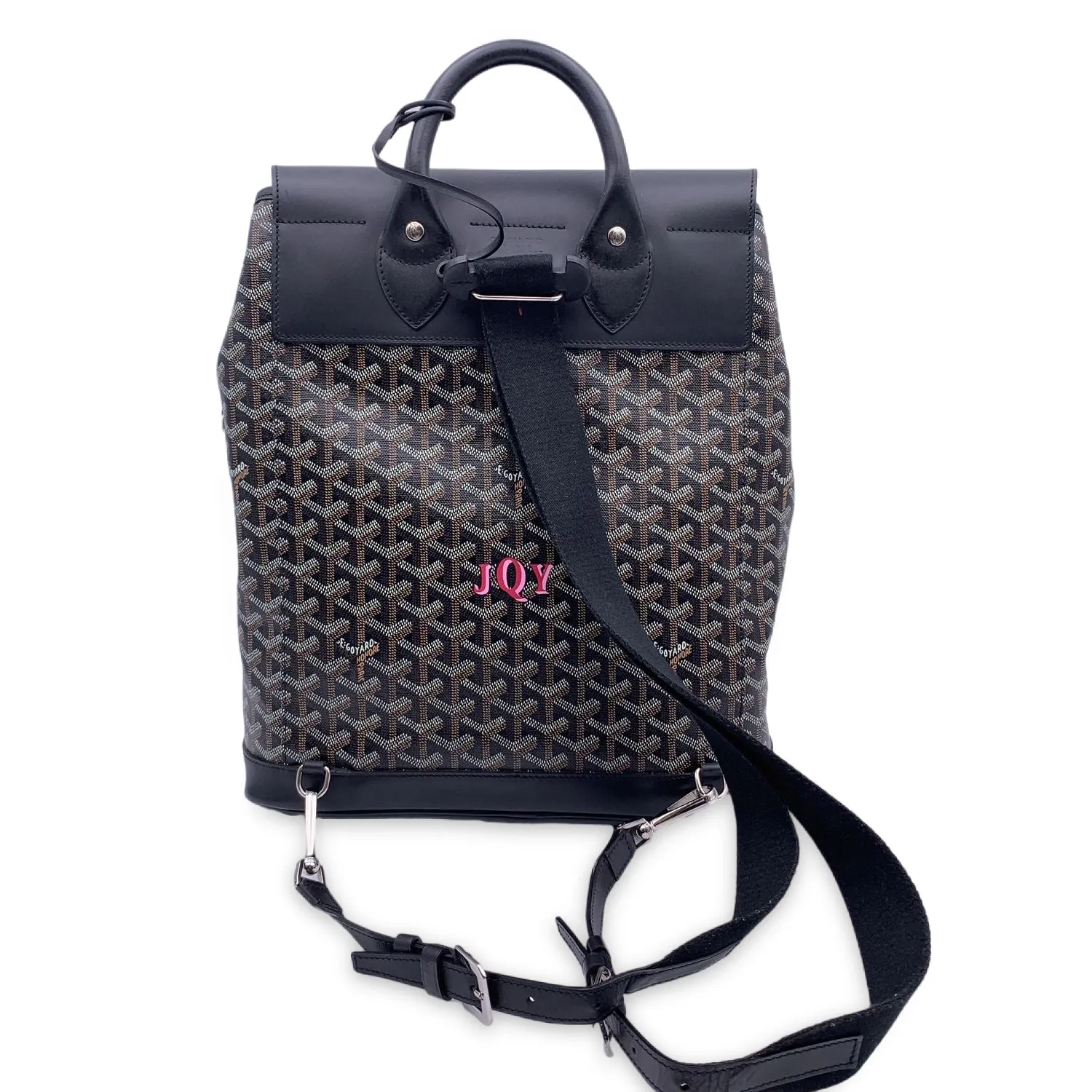 Goyard Black Goyardine Canvas and Leather Alpin MM Backpack Bag