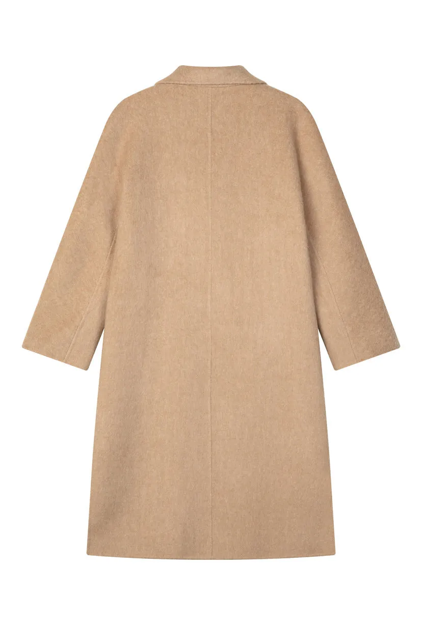 Harriet Double-Breasted Wool Coat - Camel