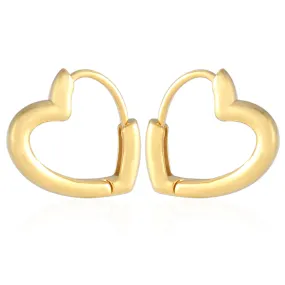 Heart Shape Huggie Hoop Earrings