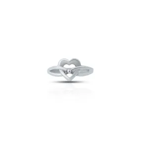 Heart Shape Sterling Silver Ring