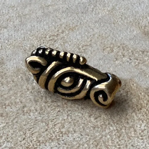 Horse Head Beard Bead - Bronze