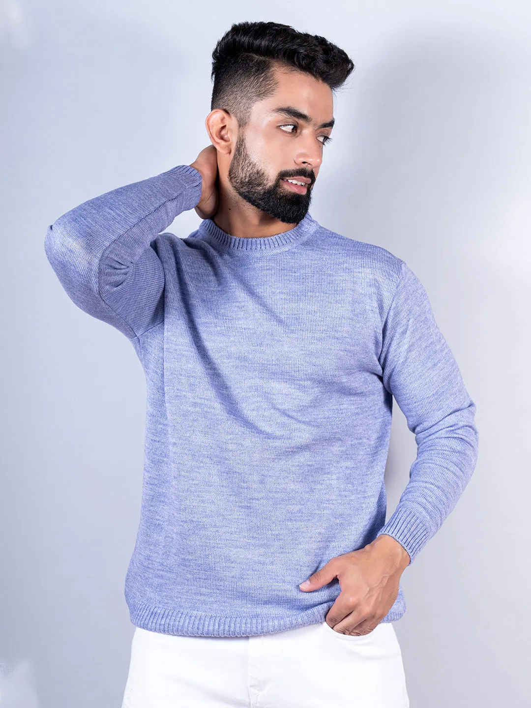 Lavender Color Crew Neck Sweater