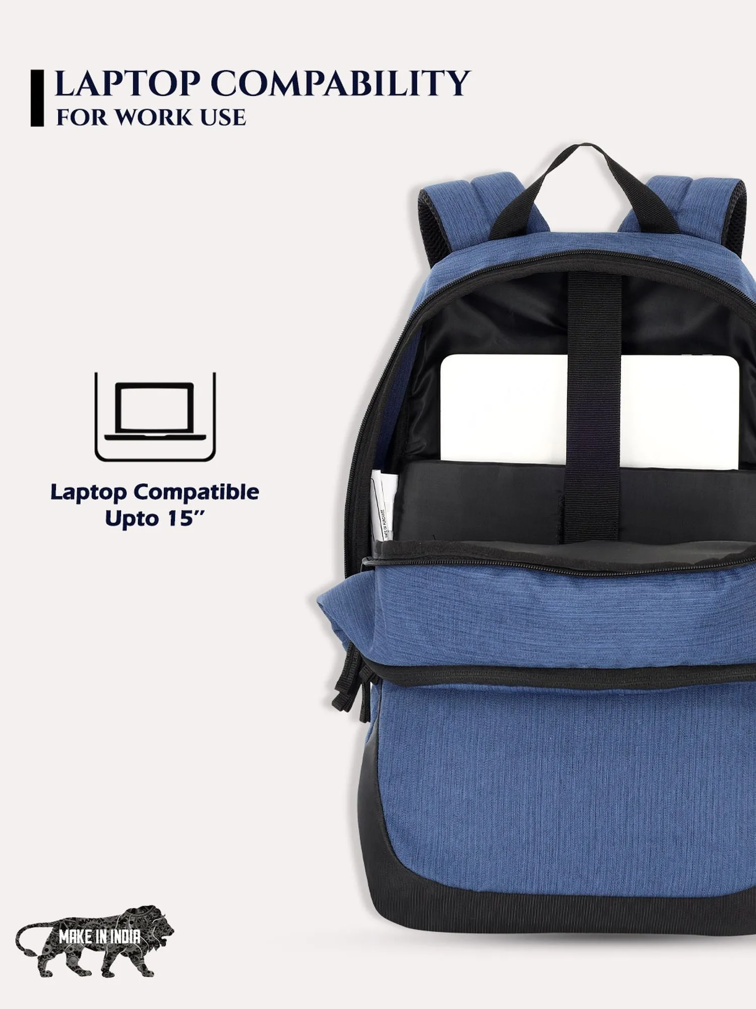 Lavie Sport Ruler 32L Laptop Backpack For Men & Women Navy