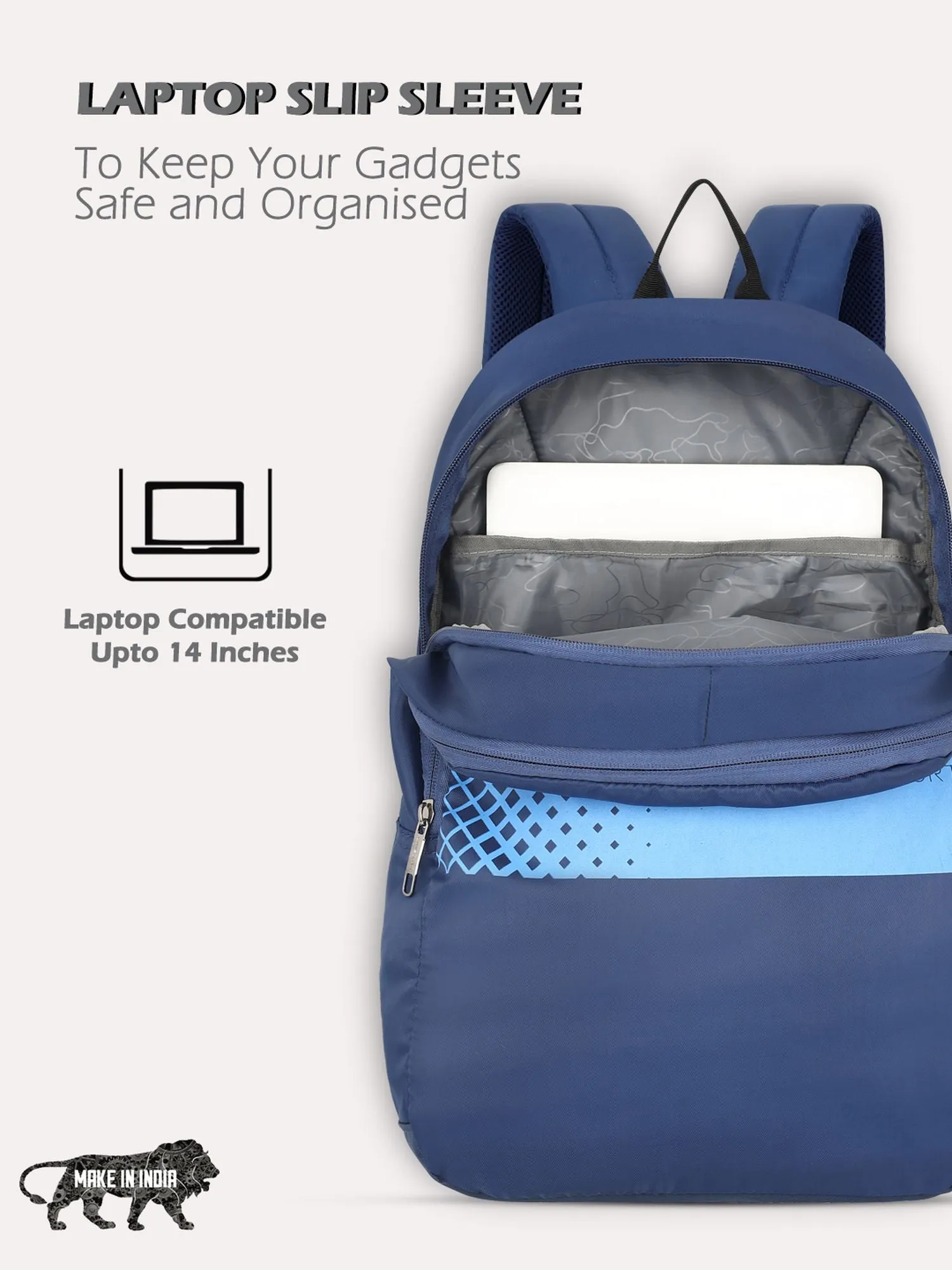 Lavie Sport Speedo 23L College Backpack For Boys & Girls|Men & Women Navy