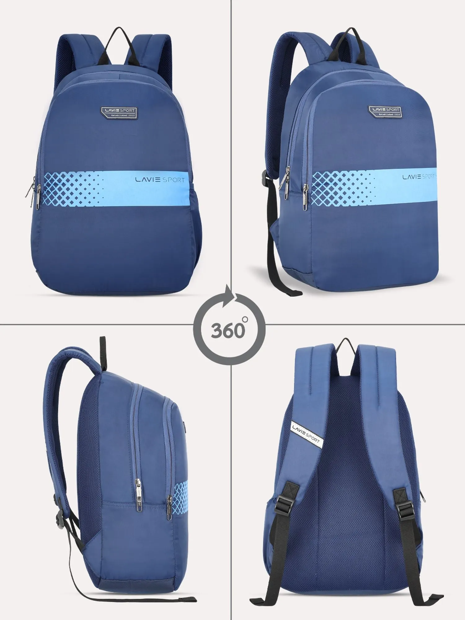 Lavie Sport Speedo 23L College Backpack For Boys & Girls|Men & Women Navy