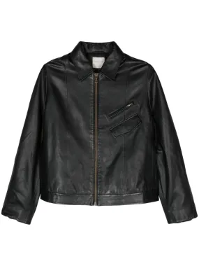 LEATHER ZIPPED JACKET