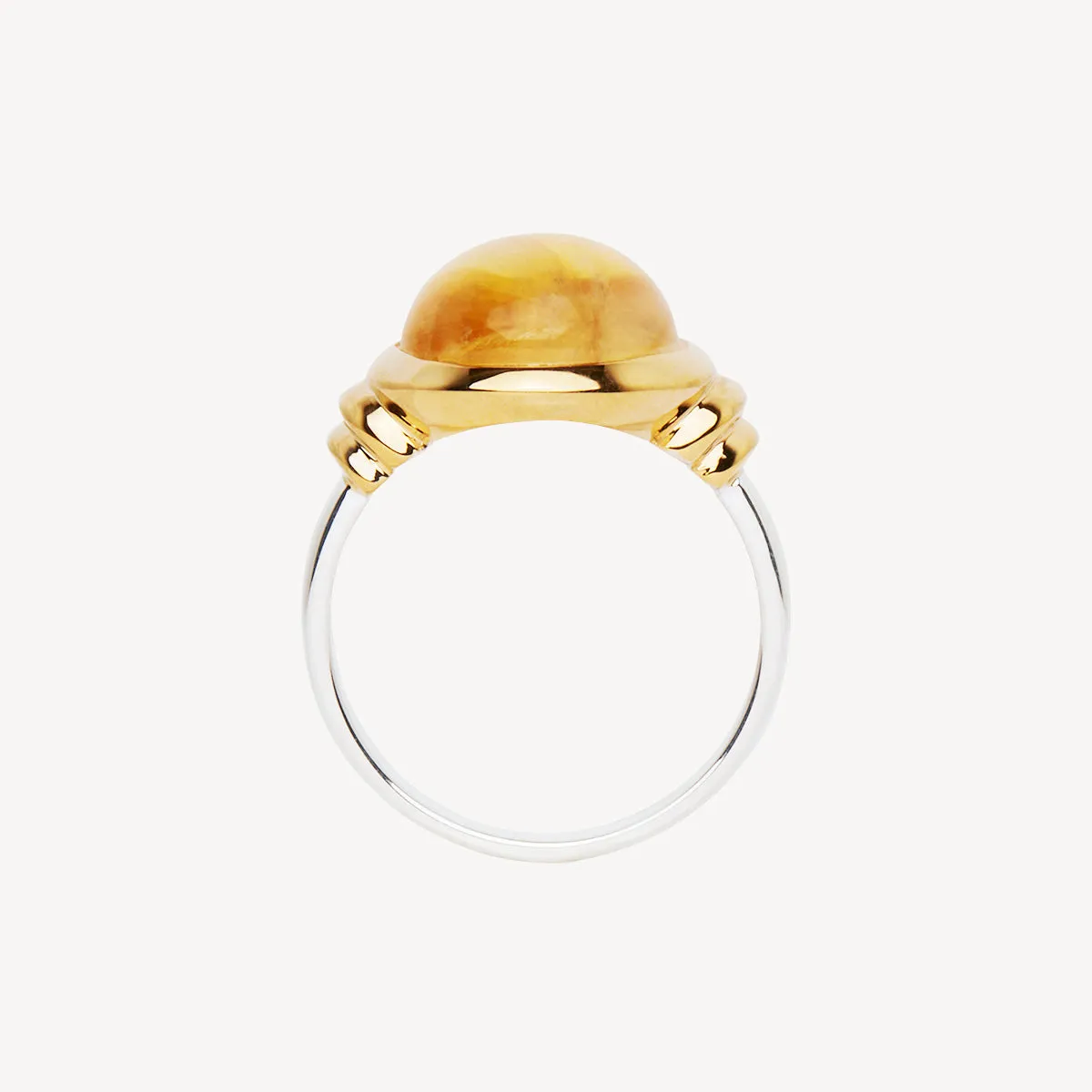 Limoncello Citrine Two-Tone Ring