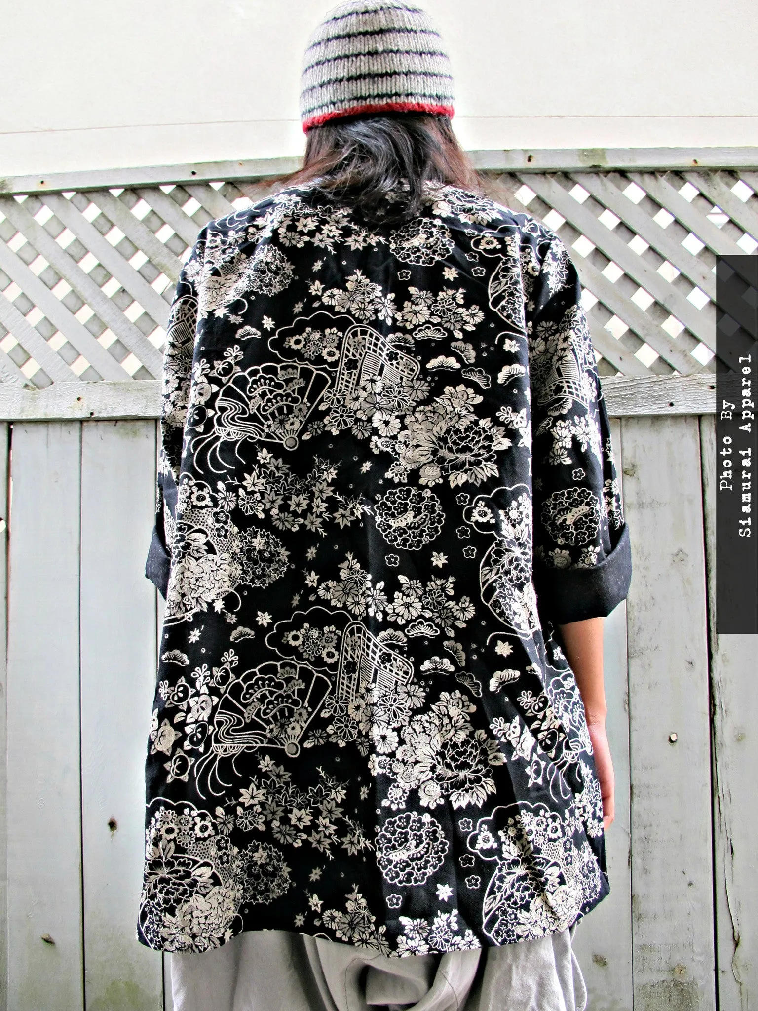 Lotus Flower Fan Kimono