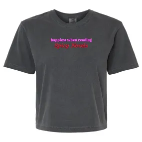 Make It Yours™ 'Happiest When Reading...' Comfort Colors Boxy T-Shirt