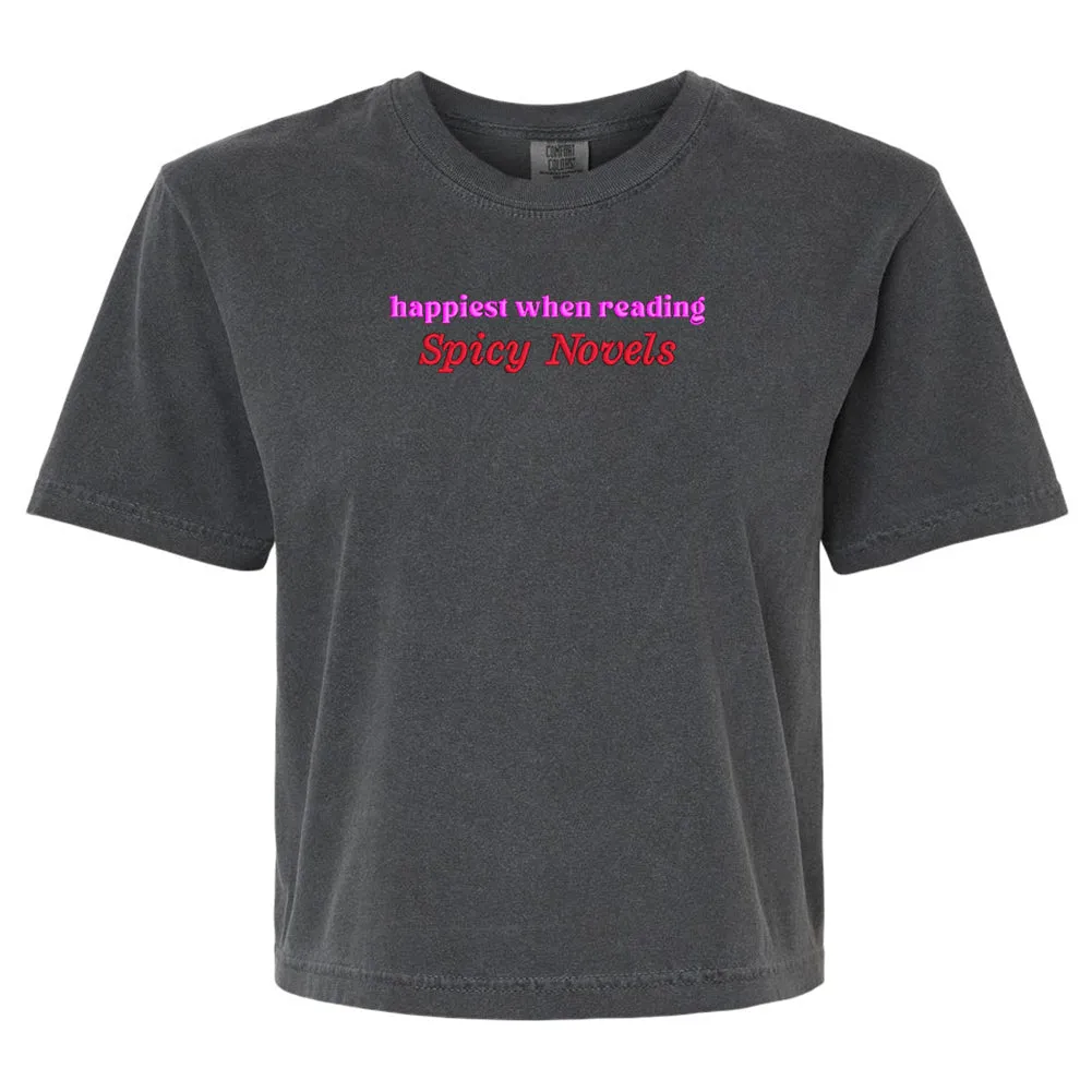 Make It Yours™ 'Happiest When Reading...' Comfort Colors Boxy T-Shirt